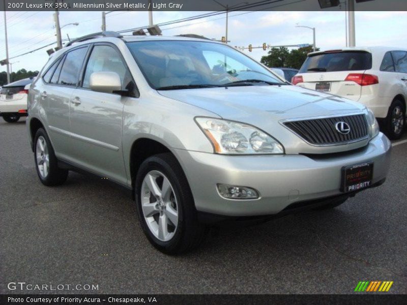 Millennium Silver Metallic / Light Gray 2007 Lexus RX 350