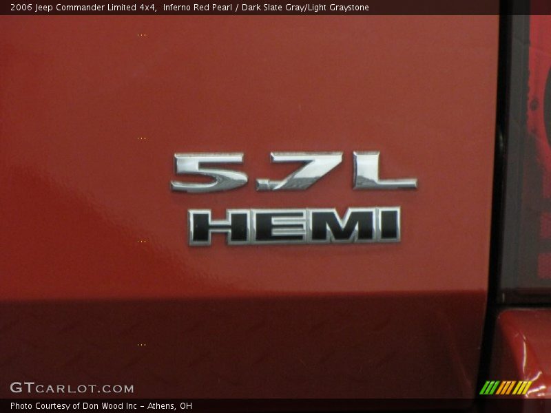 Inferno Red Pearl / Dark Slate Gray/Light Graystone 2006 Jeep Commander Limited 4x4