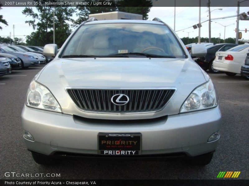 Millennium Silver Metallic / Light Gray 2007 Lexus RX 350