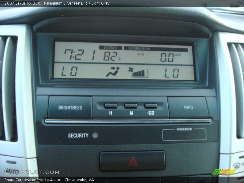 Millennium Silver Metallic / Light Gray 2007 Lexus RX 350