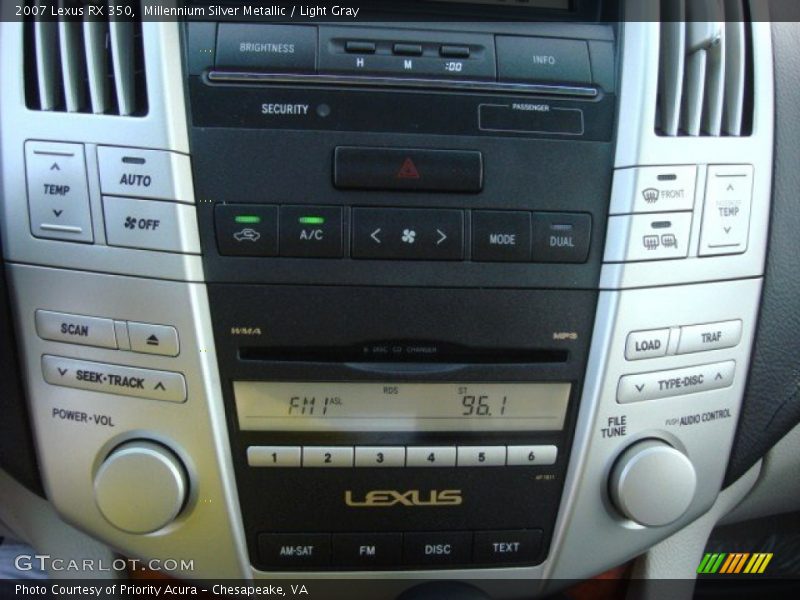 Millennium Silver Metallic / Light Gray 2007 Lexus RX 350