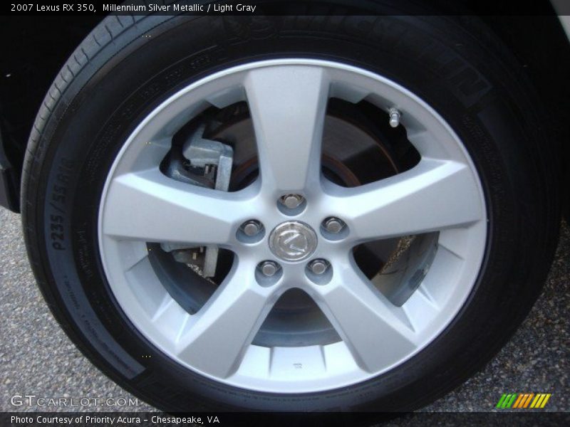 Millennium Silver Metallic / Light Gray 2007 Lexus RX 350