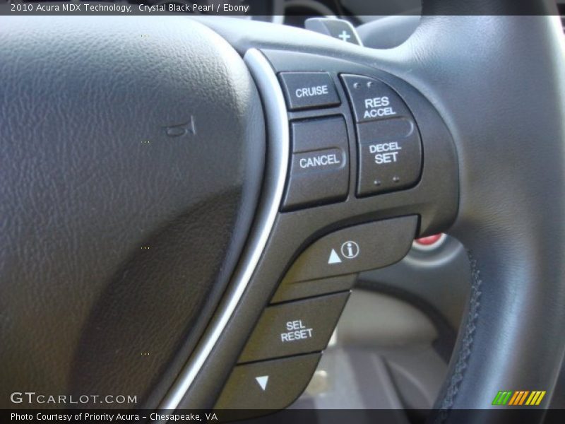 Crystal Black Pearl / Ebony 2010 Acura MDX Technology