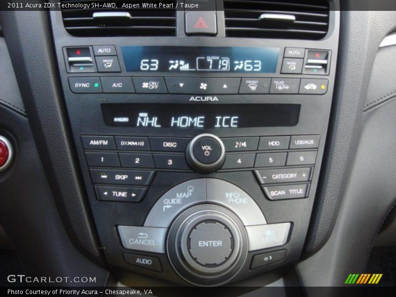 Controls of 2011 ZDX Technology SH-AWD