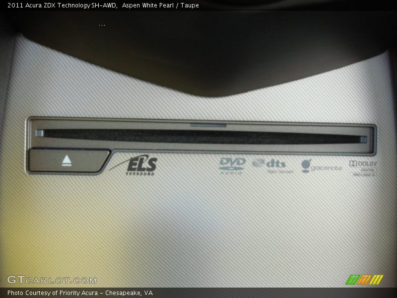 Aspen White Pearl / Taupe 2011 Acura ZDX Technology SH-AWD