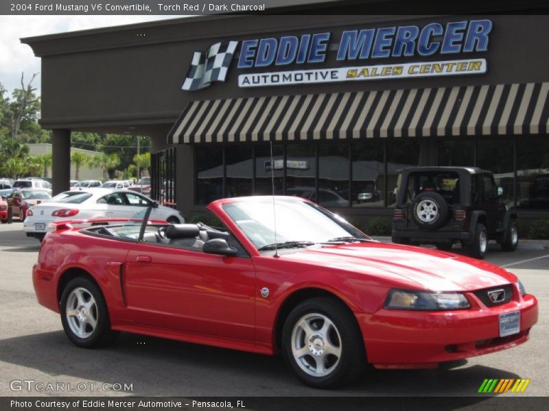 Torch Red / Dark Charcoal 2004 Ford Mustang V6 Convertible