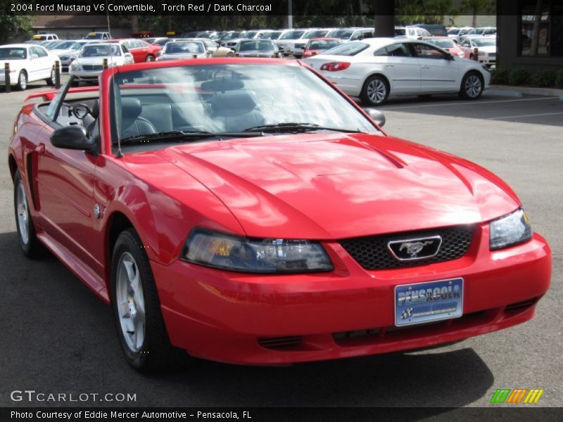 Torch Red / Dark Charcoal 2004 Ford Mustang V6 Convertible