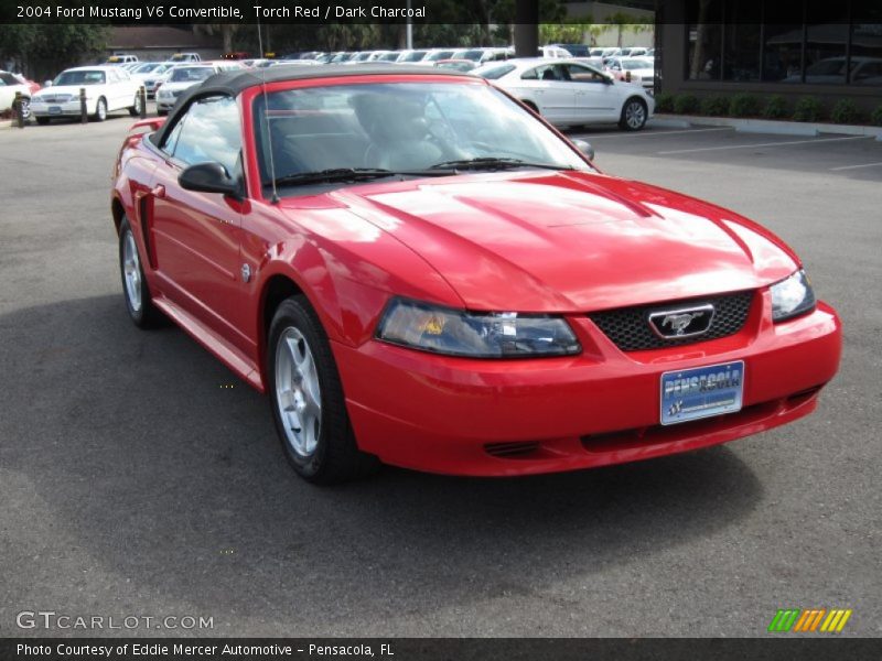 Torch Red / Dark Charcoal 2004 Ford Mustang V6 Convertible