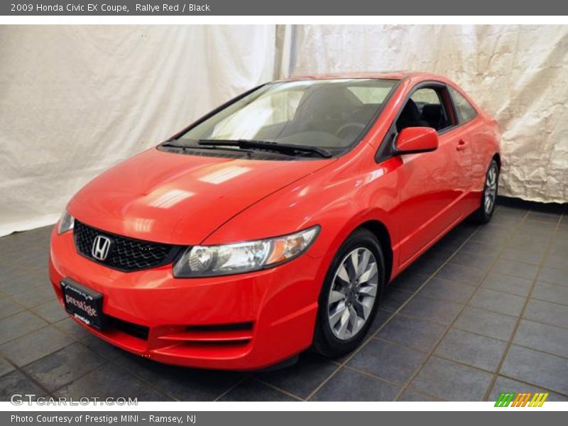 Rallye Red / Black 2009 Honda Civic EX Coupe