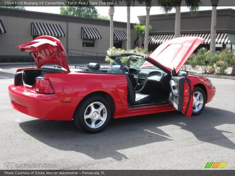 Torch Red / Dark Charcoal 2004 Ford Mustang V6 Convertible