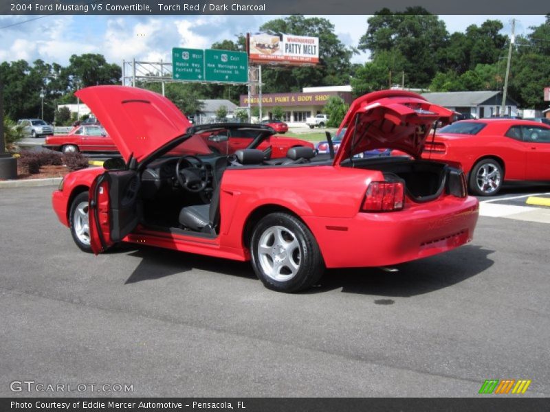 Torch Red / Dark Charcoal 2004 Ford Mustang V6 Convertible