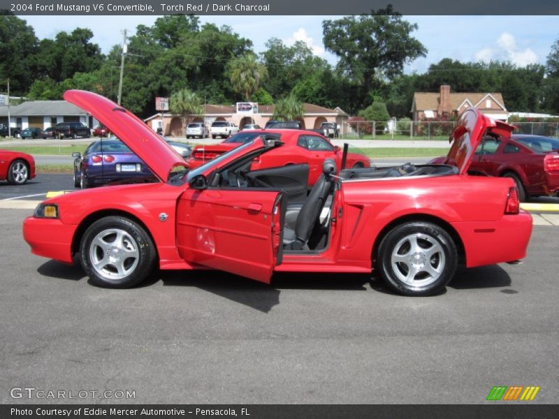 Torch Red / Dark Charcoal 2004 Ford Mustang V6 Convertible