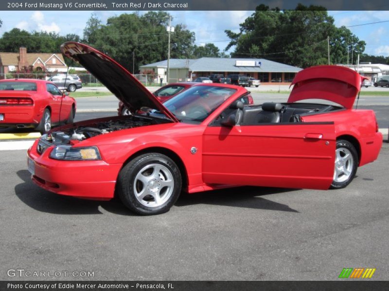 Torch Red / Dark Charcoal 2004 Ford Mustang V6 Convertible