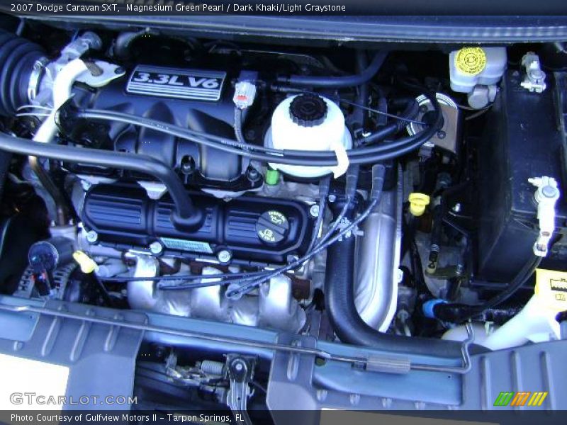 Magnesium Green Pearl / Dark Khaki/Light Graystone 2007 Dodge Caravan SXT