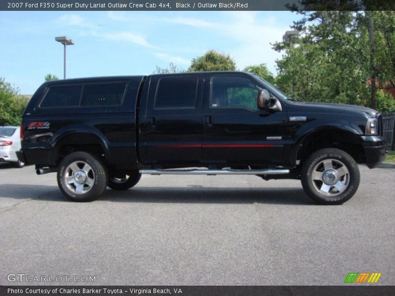 Black / Outlaw Black/Red 2007 Ford F350 Super Duty Lariat Outlaw Crew Cab 4x4
