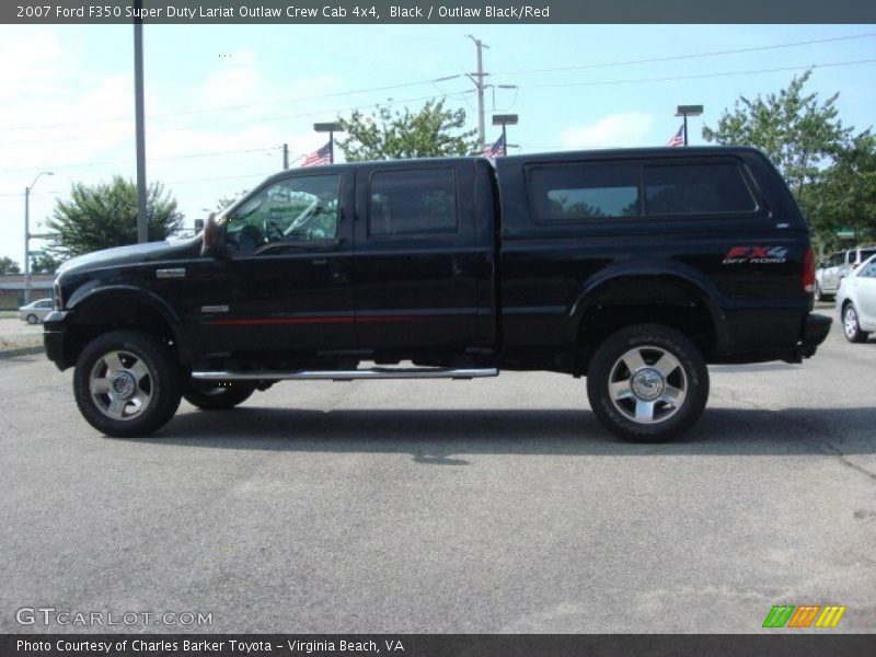 Black / Outlaw Black/Red 2007 Ford F350 Super Duty Lariat Outlaw Crew Cab 4x4