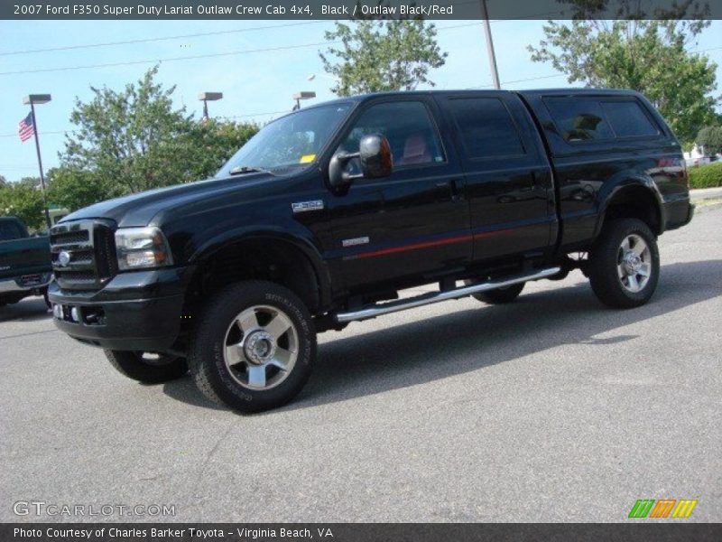 Black / Outlaw Black/Red 2007 Ford F350 Super Duty Lariat Outlaw Crew Cab 4x4
