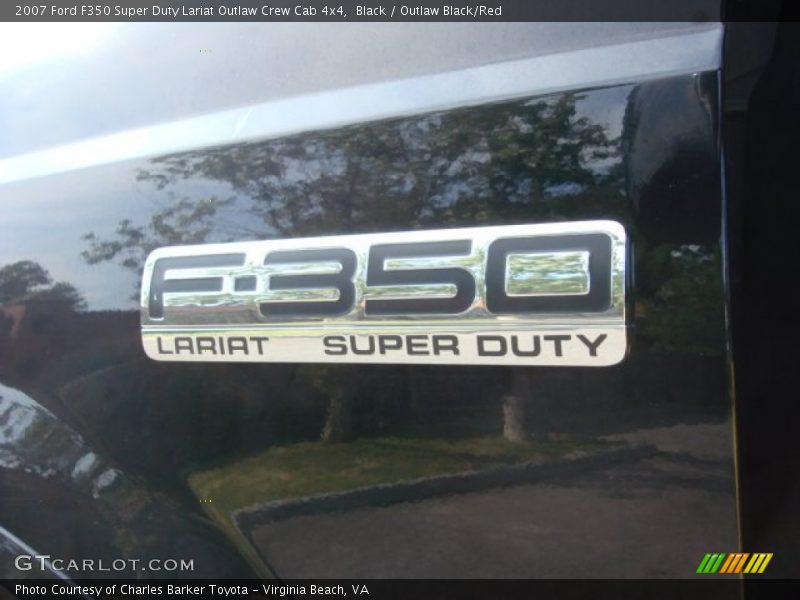 Black / Outlaw Black/Red 2007 Ford F350 Super Duty Lariat Outlaw Crew Cab 4x4
