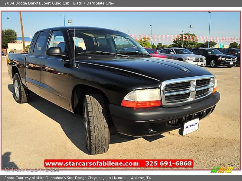 Black / Dark Slate Gray 2004 Dodge Dakota Sport Quad Cab
