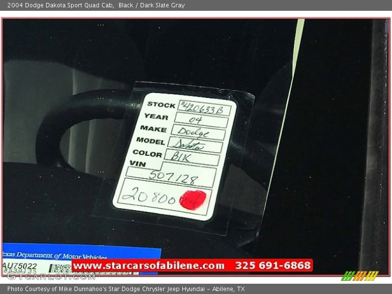 Black / Dark Slate Gray 2004 Dodge Dakota Sport Quad Cab