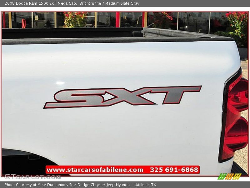 Bright White / Medium Slate Gray 2008 Dodge Ram 1500 SXT Mega Cab