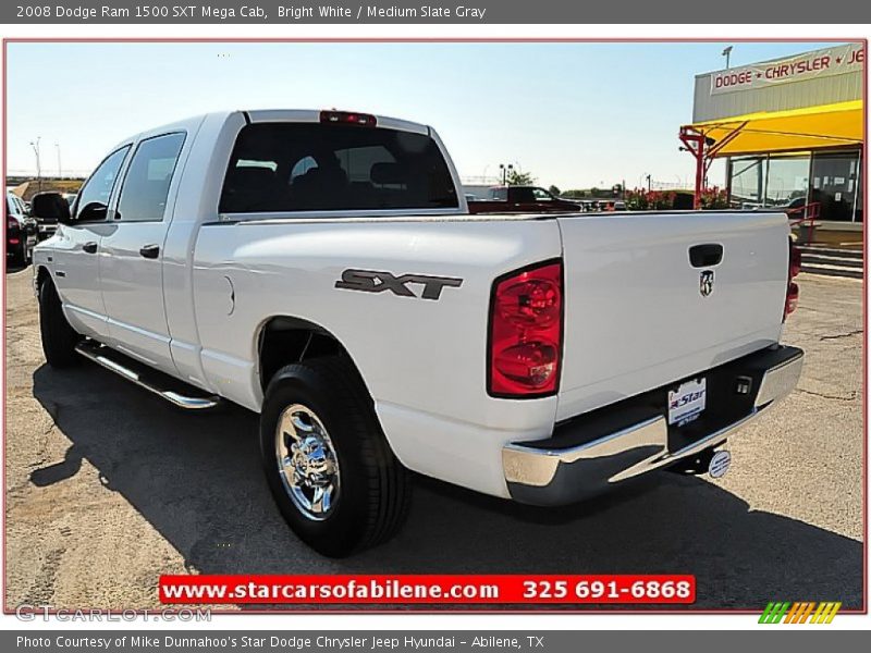 Bright White / Medium Slate Gray 2008 Dodge Ram 1500 SXT Mega Cab