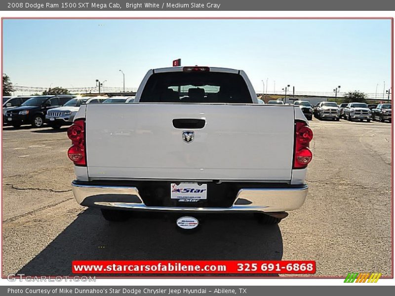 Bright White / Medium Slate Gray 2008 Dodge Ram 1500 SXT Mega Cab