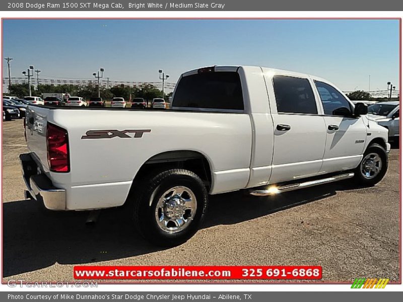 Bright White / Medium Slate Gray 2008 Dodge Ram 1500 SXT Mega Cab