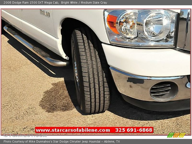 Bright White / Medium Slate Gray 2008 Dodge Ram 1500 SXT Mega Cab