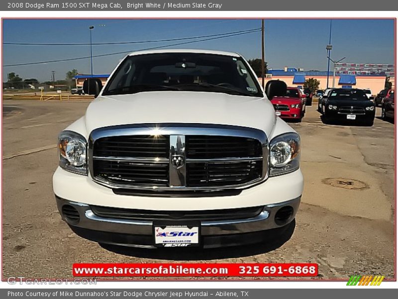 Bright White / Medium Slate Gray 2008 Dodge Ram 1500 SXT Mega Cab