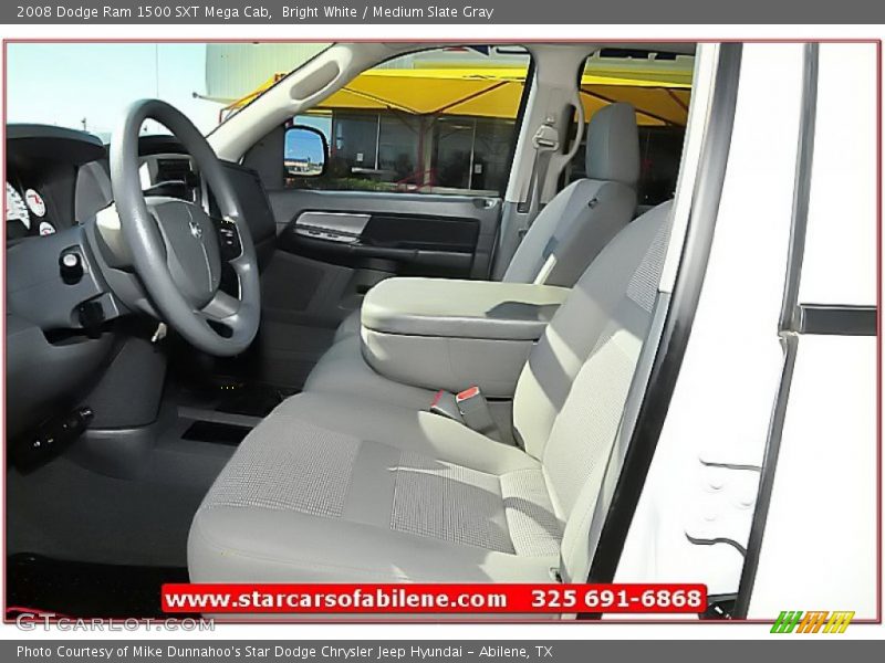 Bright White / Medium Slate Gray 2008 Dodge Ram 1500 SXT Mega Cab