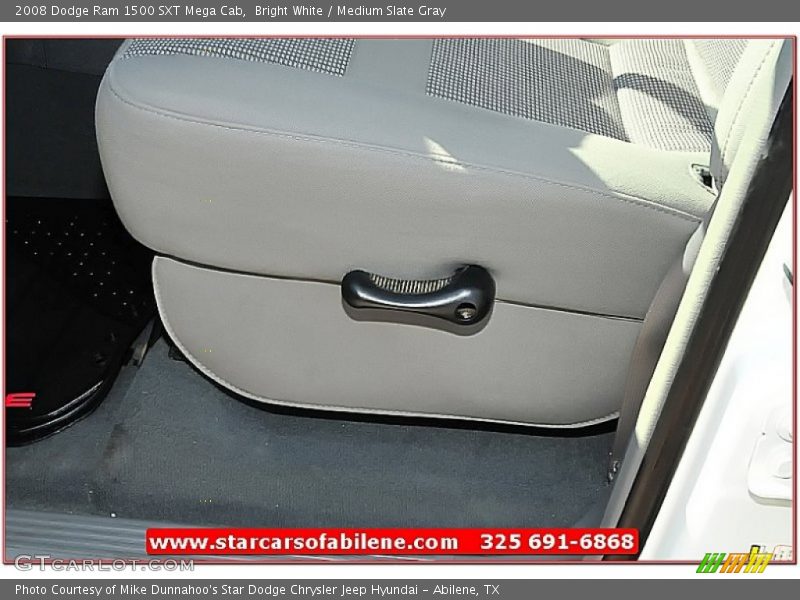 Bright White / Medium Slate Gray 2008 Dodge Ram 1500 SXT Mega Cab