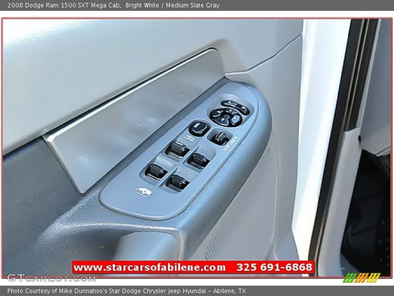 Bright White / Medium Slate Gray 2008 Dodge Ram 1500 SXT Mega Cab