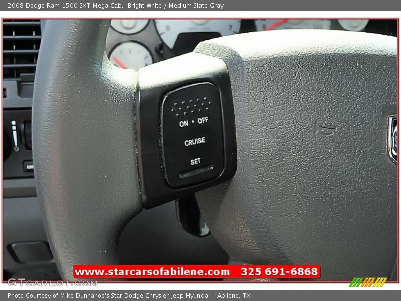 Bright White / Medium Slate Gray 2008 Dodge Ram 1500 SXT Mega Cab