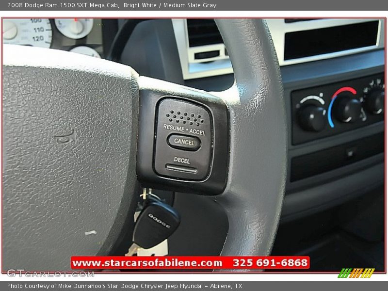 Bright White / Medium Slate Gray 2008 Dodge Ram 1500 SXT Mega Cab