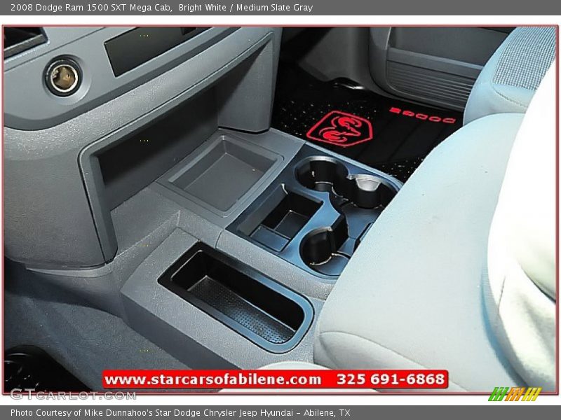 Bright White / Medium Slate Gray 2008 Dodge Ram 1500 SXT Mega Cab