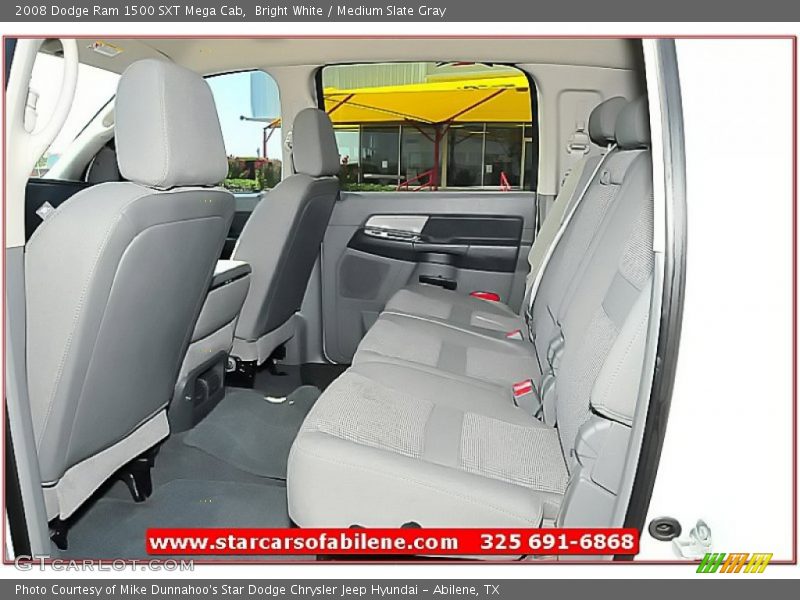 Bright White / Medium Slate Gray 2008 Dodge Ram 1500 SXT Mega Cab