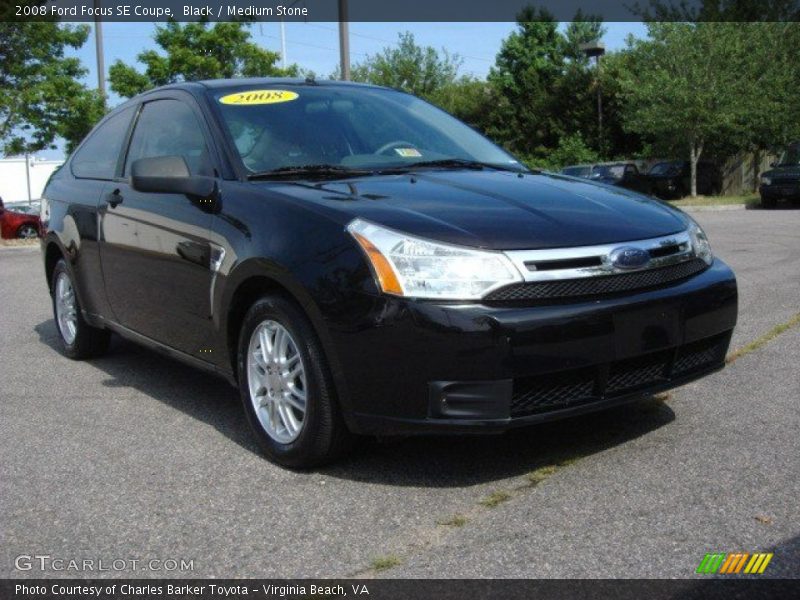 Black / Medium Stone 2008 Ford Focus SE Coupe