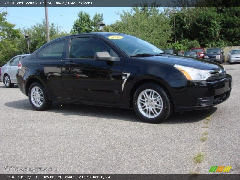 Black / Medium Stone 2008 Ford Focus SE Coupe