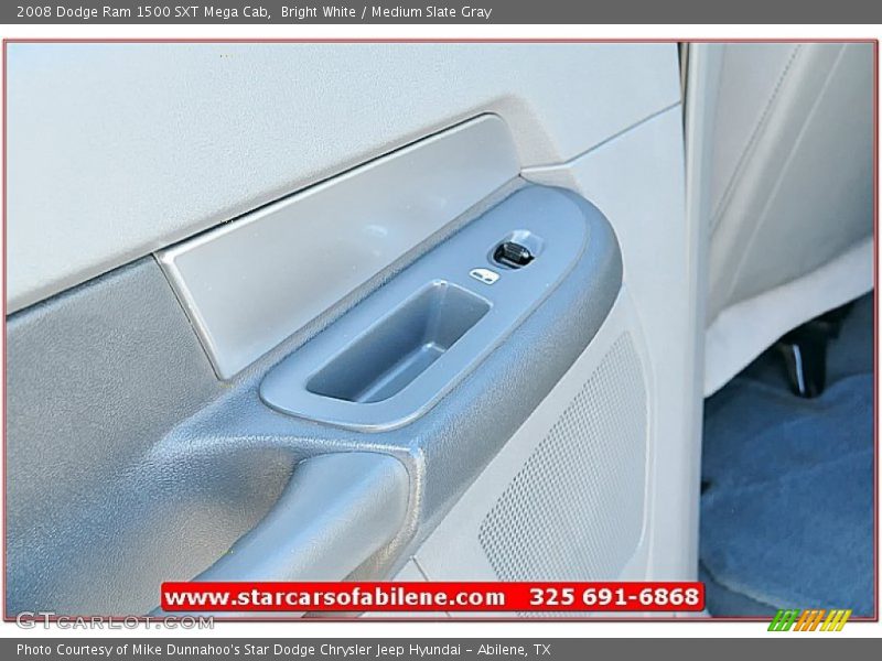 Bright White / Medium Slate Gray 2008 Dodge Ram 1500 SXT Mega Cab