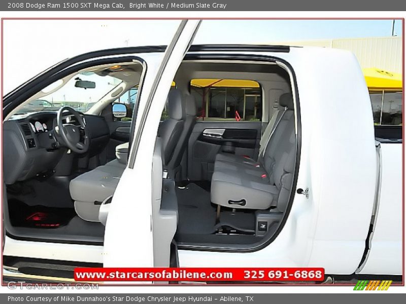 Bright White / Medium Slate Gray 2008 Dodge Ram 1500 SXT Mega Cab