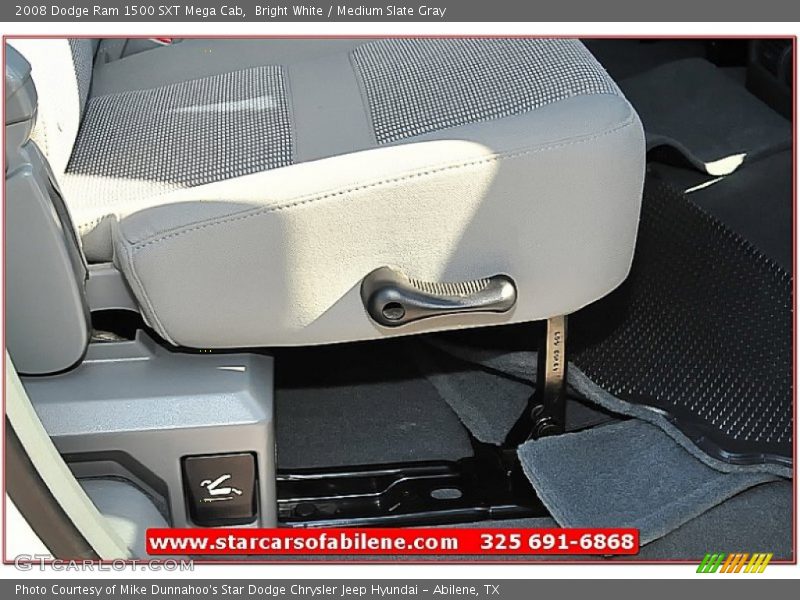 Bright White / Medium Slate Gray 2008 Dodge Ram 1500 SXT Mega Cab