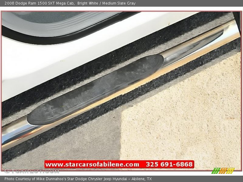 Bright White / Medium Slate Gray 2008 Dodge Ram 1500 SXT Mega Cab