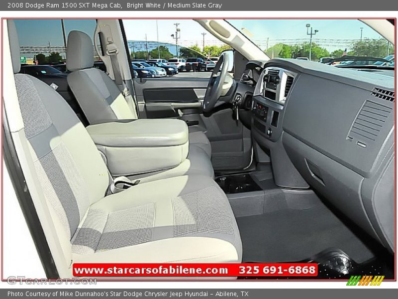 Bright White / Medium Slate Gray 2008 Dodge Ram 1500 SXT Mega Cab