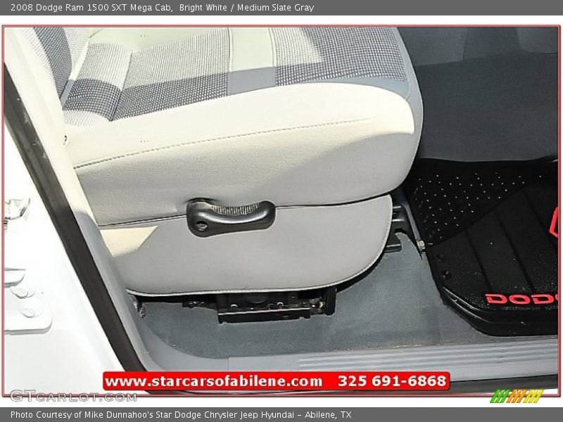 Bright White / Medium Slate Gray 2008 Dodge Ram 1500 SXT Mega Cab