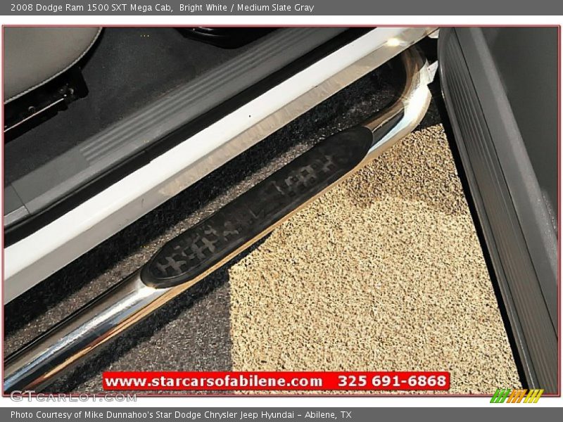 Bright White / Medium Slate Gray 2008 Dodge Ram 1500 SXT Mega Cab