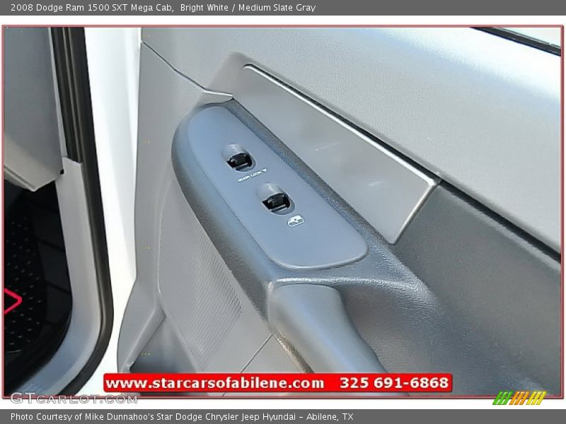 Bright White / Medium Slate Gray 2008 Dodge Ram 1500 SXT Mega Cab