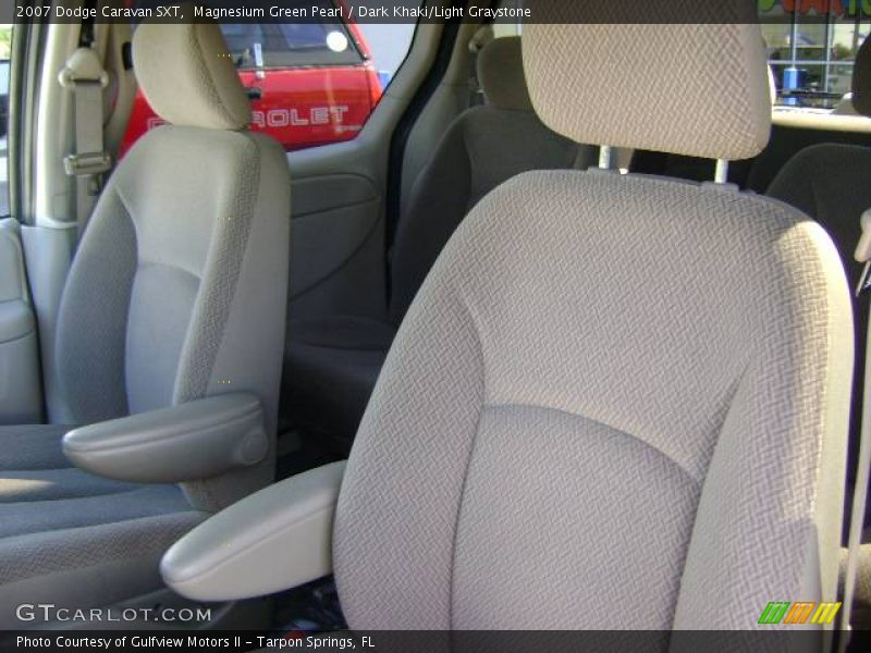 Magnesium Green Pearl / Dark Khaki/Light Graystone 2007 Dodge Caravan SXT