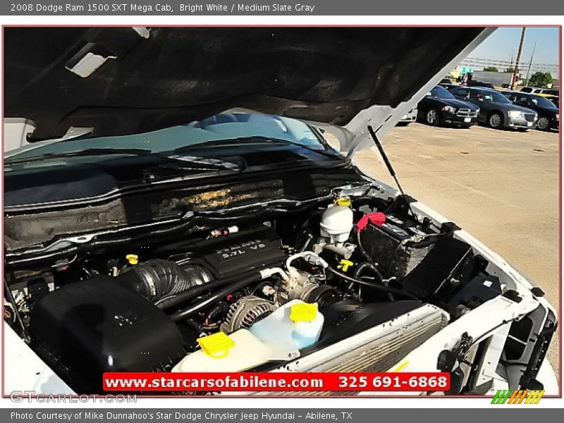 Bright White / Medium Slate Gray 2008 Dodge Ram 1500 SXT Mega Cab