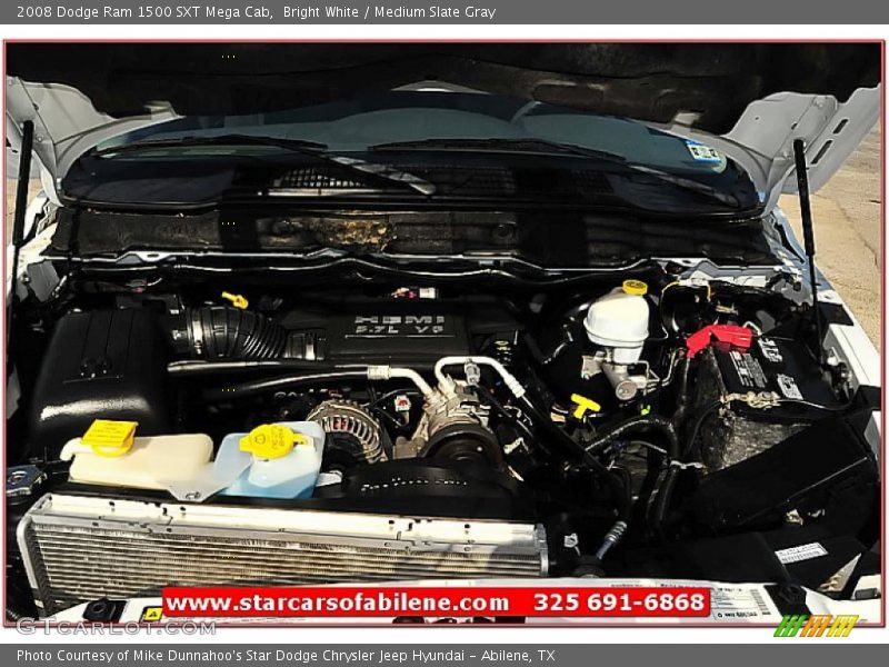 Bright White / Medium Slate Gray 2008 Dodge Ram 1500 SXT Mega Cab